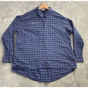 Patagonia Shirt Womens XL Blue Driving Song Flannel Firestone Walker Brewing